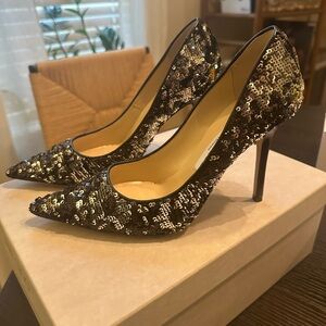 Jimmy Choo Abel Double Faced Sequins Heels